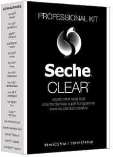 Seche Clear Professional Kit, Crystal Clear Base Coat for Nail Polish, 4 oz & 0.5 oz Refill