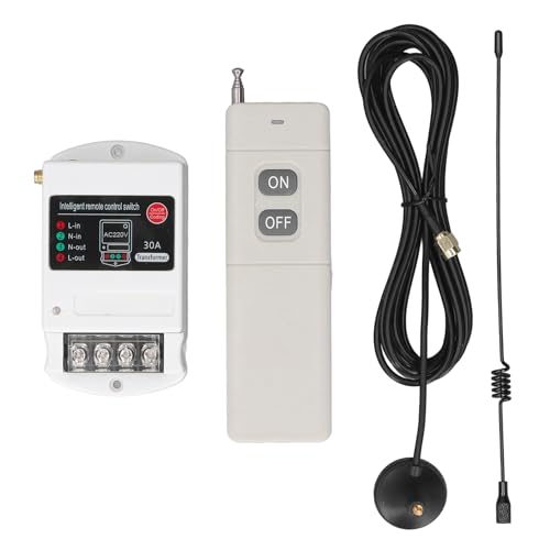Drahtloser Fernschalter, RF-Steuerung mit Großer Reichweite für Motorpumpen, Lichter mit 5000 M Fernentfernung (AC220V)