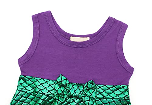 AmzBarley Little Mermaid Dress for Toddler Girls Sequin Princess Ariel Costume for Birthday Party Halloween Christmas Cosplay Outfits Clothes