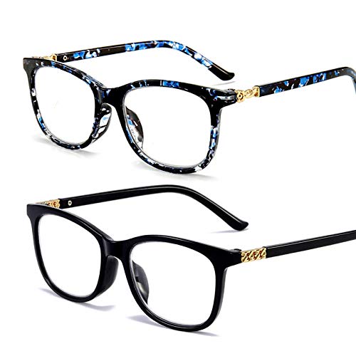Reading Glasses Women Blue Light Blocking Reader Computer 2.0 x Blue Black
