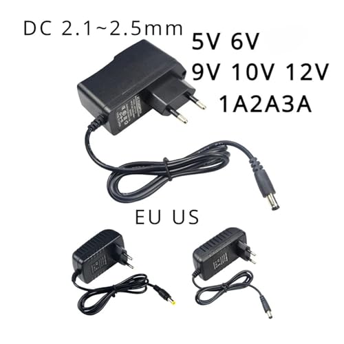 Adaptador de corriente AC 110V-220V DC 5V-12V 2A US miniatura 2