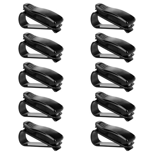 10 個パックカーバイザー眼鏡クリップクイックインストール一般車両フィットアクセサリーサングラスクリップ太陽 S 型メガネホルダー