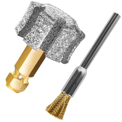 Image of LENONG Diamond Dog Nail Grinder Head with 7-Grooves, Anti-Clogging & Fast Cooling Pet Nail Grinder Wheel Replacement with Steel Brush for Casfuy and Most Brands (1pcs 60#)