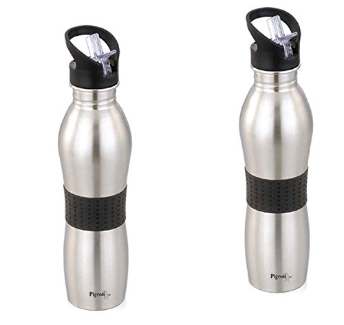 Stainless Steel Playboy Water Bottle 700ml (Set of 2), Silver
