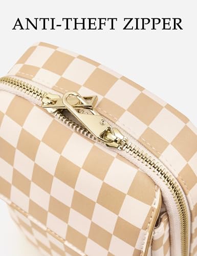 Image of Yarnic Small Crossbody Bag, Vegan Leather Cell Phone Purse for Women, Vintage Wallet Bag with Card Slots