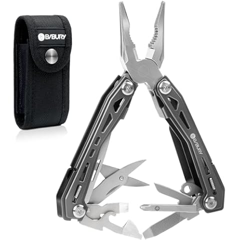 BIBURY Portable Multi-Tool with Pliers and Scissors Cover