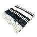 Authentic African Made Xhosa Throw or Blanket Lightweight, Ultra Soft and Machine Washable - (Black and White 55