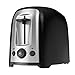 BLACK+DECKER 2-Slice Extra Wide Slot Toaster, Classic Oval, Black with Stainless Steel Accents, TR1278B