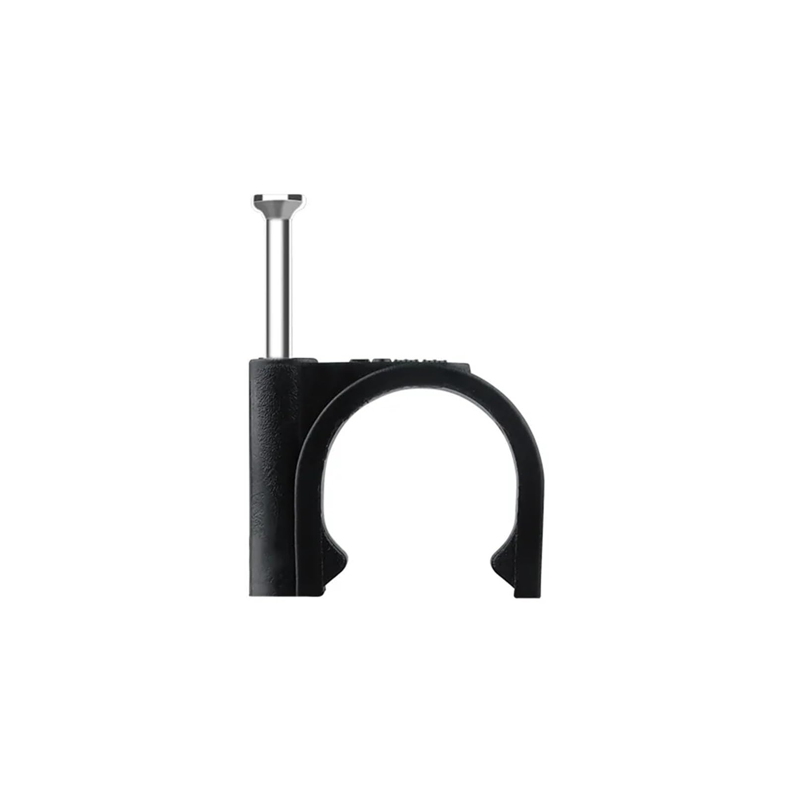 Eefpxwtz Black Nailed Pipe Clamp， Circle Wire Cable Nail Clips 100 Pcs White 7-9Mm(,7Mm)