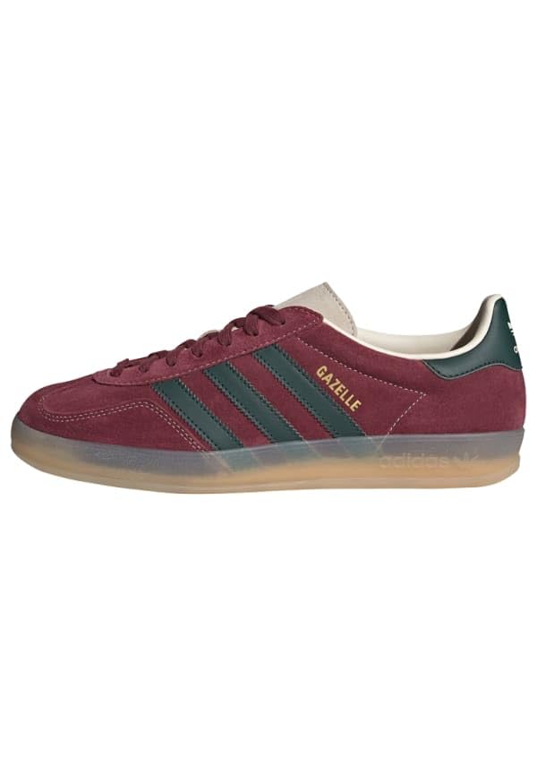 adidas Shared/SHAGRN/WONWHI Men's Gazelle Indoor Shadow redShadow Green/Wonder White 12 US, Wide