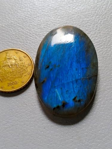 Labradorite bleu feu cabochon de forme ovale de qualité pour pendentif