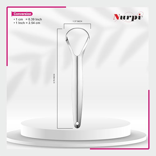 Image of 2 pcs spoon shap Tongue Scraper, 100% Useful Surgical Stainless Steel Tongue Cleaner for Both Adults and Kids, Professional Reduce Bad Breath Metal Tongue Scrapers, Help Your Oral Hygiene