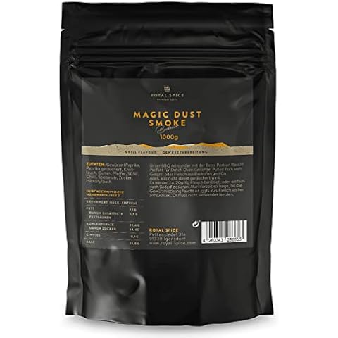 Royal Spice Magic Dust Smoke BBQ Rub - 1kg Beutel - BBQ Gewürzmischung mit geräucherter Paprika und Rauch Cover