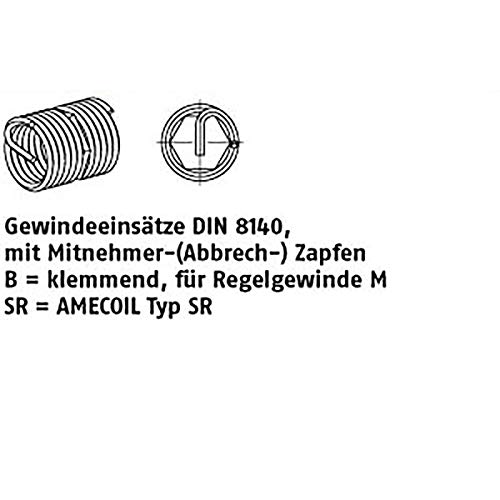 Inserts de valeur AMECOIL ART 88346 type SR BM 12 x 12 A 2 pour filetage de précision