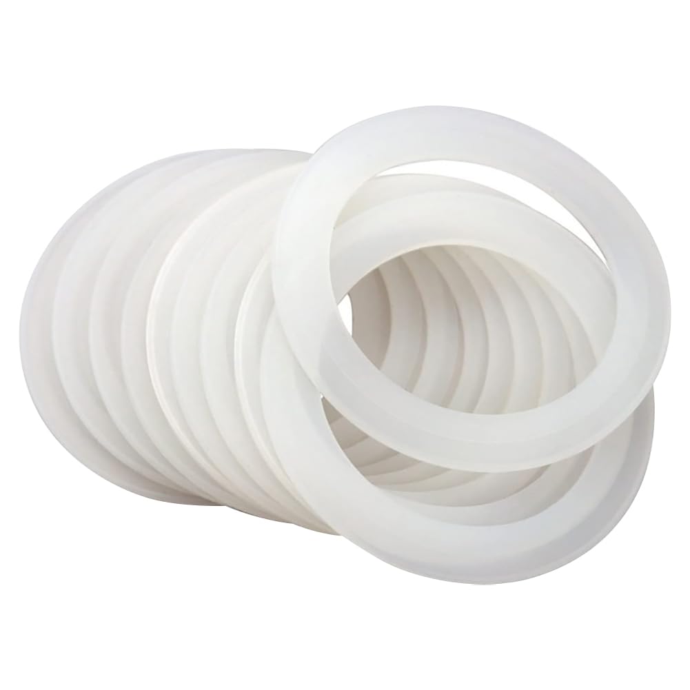 Hugede Clear 12 Pcs 2.76 Inches Jar Rubber Sealers Gasket Seal Rings Silicone Replacement Gaskets Water Bottle Gaskets Airtight Sealing Gaskets For Mason Lids