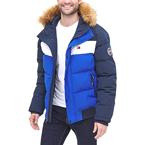 Image of Tommy Hilfiger Men's Arctic Cloth Quilted Snorkel Bomber Jacket (Standard and Big & Tall)