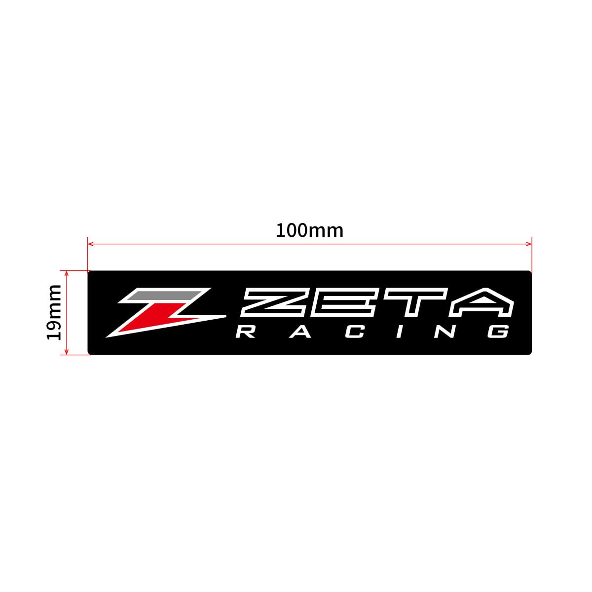Amazon | ジータレーシング(ZETA RACING) ステッカー 100x19mm C0736