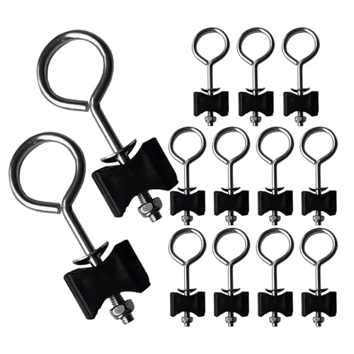 UKCOCO 12 Tornillos Redondos Metálicos para Trampolín Kit de Fijación Resistente y Antideslizante para Postes de Cama Elástica Grandes y Pequeños Accesorios Duraderos para Juegos al