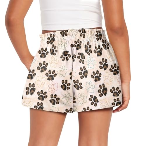 Kids Athletic Shorts for Girls 3-16Y Summer Shorts Casual High Waist Yoga Dance Shorts with Pockets2