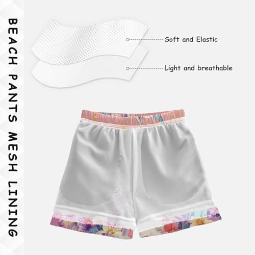 Pigsaly Boys Swim Trunks A Unicorn Head Boys Board Shorts Swimsuit Swimwear Summer Bathing Suit 4T4