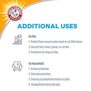 Arm & Hammer for Dogs Puppy Training Pads with Attractant | New & Improved Super Absorbent, Leak-Proof, Odor Control Quilted Puppy Pads with Baking Soda| 50 Count Wee Wee Pads