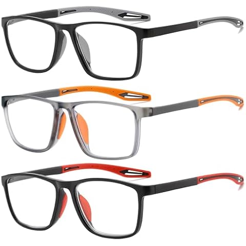 FSRTEP Reading Glasses for Men Sporty Design TR90 Blue Light Blocking Reader Comfortable and Flexible Lightweight +2.5 Cover