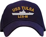 Spiffy Custom Gifts USS Tulsa LCS-16 Pro Style Embroidered Baseball Cap Navy Blue