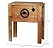 Rustic Outdoor Beverage Cooler for Patio - 45 Qt. - Rustic Brown