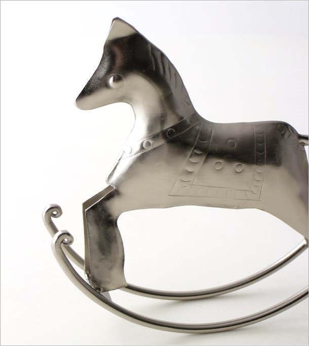 Amazon.co.jp: ロッキングホース 馬 置物 オブジェ 小物 アンティーク