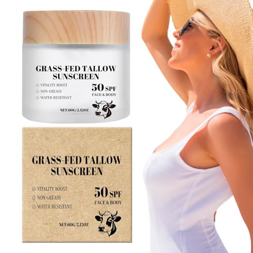 Protector Solar Facial | Protección UVA UVB SPF 50 60 g Crema Natural | Bloqueador Hidratante Para Deporte Playa Viaje Cuidado De La Piel
