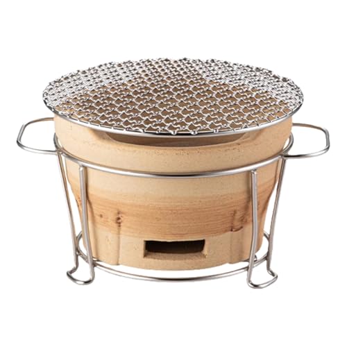 Réchaud à charbon de bois portable en argile table grillade nomade