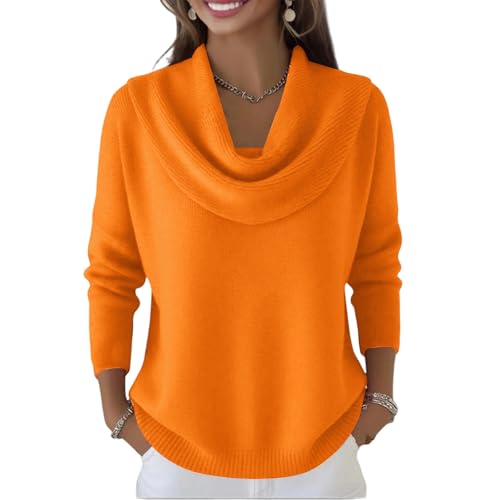 Womens Sweaters Dressy Casual Cowl Neck Cashmere Sweater Lightweight Long