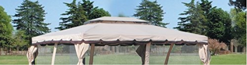  A.C Top Telo con Airvent Copertura di Ricambio per Gazebo 3x4 Mt Top 380 g/mq Impermeabile