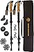 Trekking Poles for Men Women Full Kit - 100% Carbon Fiber Walking Sticks Lightweight Collapsible Adjustable - Shock-Absorbent - Comfortable Natural Cork Grips – Mountaining Walking Poles for Hiking