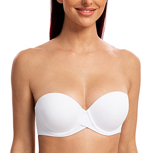 Image of MELENECA Women's Stay Put Padded Cup with Lift Underwire Push Up Strapless Bras
