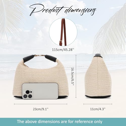 Fecialy Straw Bag for Women Small Raffia Purses Summer Beach Crossbody Bag Vacation Straw Woven Handbag 20252