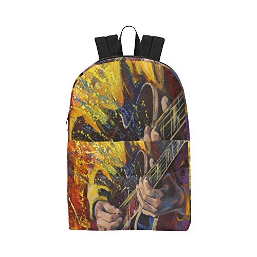 Jazz Rock Cool Electric Guitar For Boy Classic Cute Waterproof Laptop Daypack Bags School College Campus Backpacks Rucksacks Bookbag For Kids Women And Men Travel With Zipper And Inner Pocket