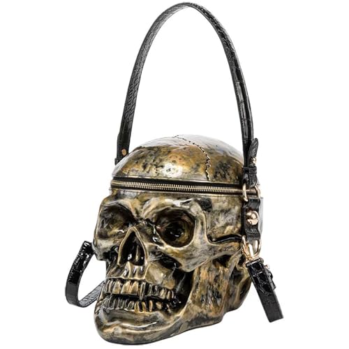 Women Unique Novelty Crossbody Shoulder Bag Handbag Men PVC Weird Horror Halloween Skull Purse2