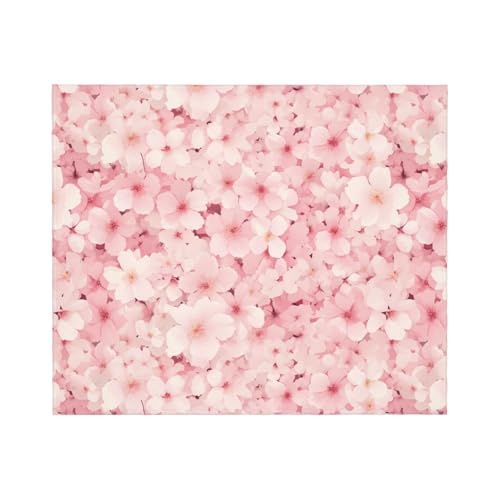 Couverture fleurs roses compacte contre le froid pour canapé et camping
