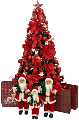 Árvore de Natal Completa Enfeites Pisca Led 1,80MT 600 Galhos (Vermelho, 127V)