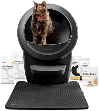 Litter-Robot 4 Accessory Bundle by Whisker, Black - Automatic Sel...