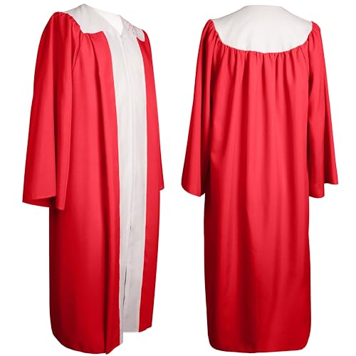 Remembrance Confirmation Robe - Red and White with Dove, Church Gown, Choir Robe2