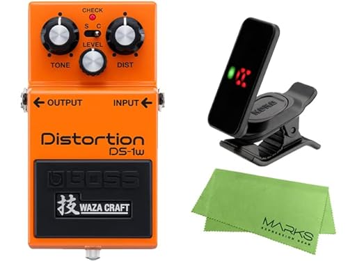 BOSS/DS-1W Distortion 技 WAZA CRAFT DS1W 日本製 ボス ディストーション + KORG Pitchclip 2 PC-2 + マークスクロス セット