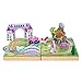 Melissa & Doug 19-Piece Wooden Take-Along Tabletop Kingdom – Carriage, Horse, Unicorn, Dragon, More