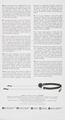 Ball gag respirant pour éviter la panique avec pinces intégrées