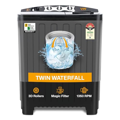 VW 7.5 kg 5 Star Aqua Spin Semi Automatic Top Load Washing Machine...