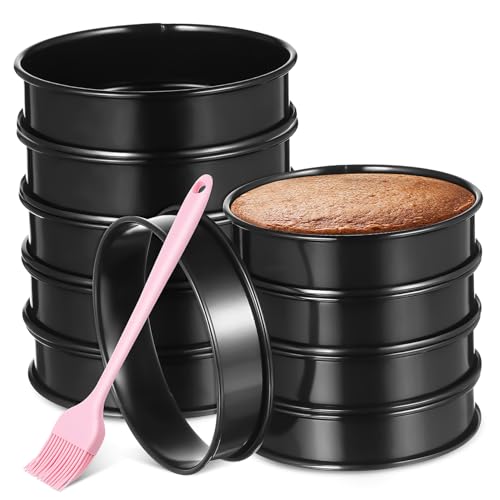 Unomor 10Pcs Stainless Steel Ring Molds for Cooking Pastry and Egg Rings for Baking Cookies Mousses and Desserts for Home Baking and Parties