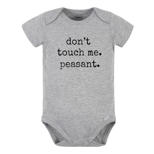 Image of Don't Touch Me Peasant Cute Baby Onesie® Brand Bodysuit Funny Shirt Premium Custom Clothes Unisex Baby Gift for Mom Newborn