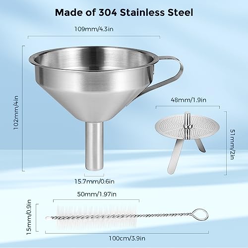 Sovol 3D Stainless Steel Funnel, Resin Filter Cup for SLA/DLP/LCD Resin 3D Printer UV Resin, Double-Strainer Filter for 3D Printing Liquid