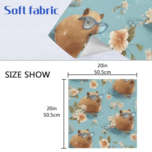 Servilletas de Tela con Diseño Floral 20x20 Pulgadas 6 Pzs miniatura 6